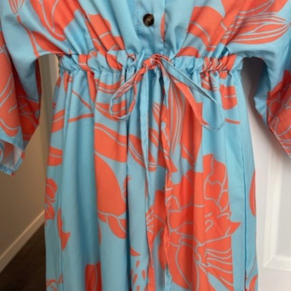 Floral kimono print dress - Picture 6 of 8